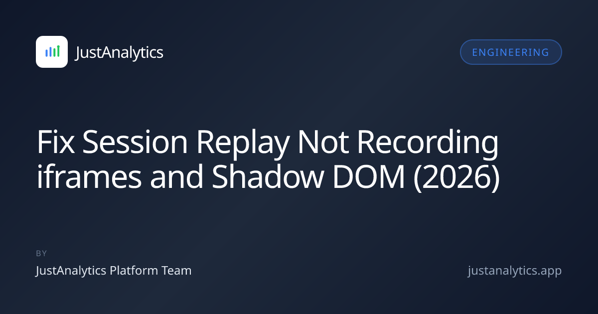 Fix Session Replay Not Recording iframes and Shadow DOM (2026)